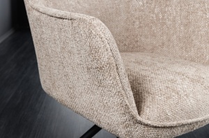 SET 2 SCAUNE ROTATIVE, VERONA, BEJ, METAL SI STOFA, DESIGN MODERN, ARTIM GROUP SELECTION - Img 7