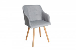 SET 2 SCAUNE, TEXTIL GRI DESCHIS, SCANDINAVIA, DESIGN SCANDINAV - Img 2