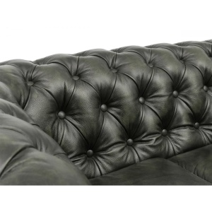 SET 3 BUCATI, CANAPELE DE LUX CHESTERFIELD, DIN PIELE NATURALA, CULOARE VERDE, ARTIM SELECTION - Img 7