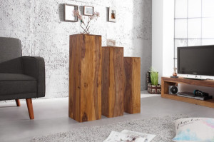 SET 3 COLOANE DIN LEMN MASIV MAKASSAR 36339 - DESIGN DECORATIV VINTAGE - Img 3