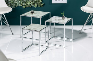 SET 3 MASUTE MODERNE, ELEMENTS, STICLA CARE IMITA MARMURA COD 40047 - Img 2