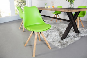 SET 4 SCAUNE VERDE LIME SCANDINAVIA 36207 - DESIGN SCANDINAV - Img 4