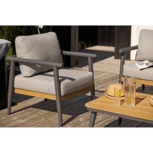 SET DE EXTERIOR COMILLAS, REALIZAT DIN ALUMINIU, POLIRATAN SI TEXTIL, CULOARE GRI/ANTRACIT, HOUSE NORDIC - Img 6