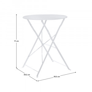 SET GRADINA, ARTIM GROUP COLLECTION, 1 MASA SI 2 SCAUNE, ALB, DESIGN MODERN - Img 5