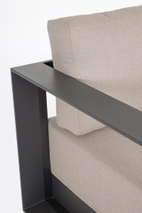SET LOUNGE DE GRADINA/TERASA, MOSES ATRACIT/BEJ, CONFECTIONAT DIN TEXTIL SI ALUMINIU, STIL MODERN - Img 2
