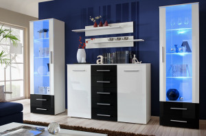 SET MODULAR LIVING CU LED GALINO D 23 WSHWH GD STIL MODERN ASM