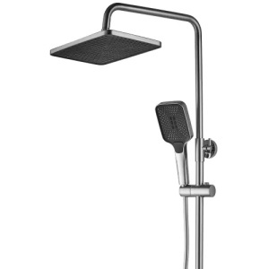 SET PENTRU DUS CU TERMOSTAT REA ROB NICKEL PERIAT INOX, CALITATE SUPERIOARA - Img 3
