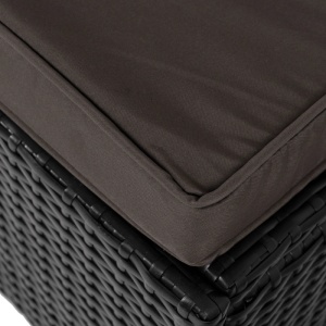 SEZLONG PLAJA, ARTIM MEBLE, REALIZAT DIN TEHNORATAN SI TEXTIL, CULOARE NEGRU/MARO, STIL MODERN - Img 5
