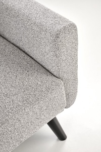 SOFA EXTENSIBILA LARIX GRI/NEGRU, CU TAPITERIE DIN TEXTIL SI LEMN MASIV, STIL MODERN - Img 5