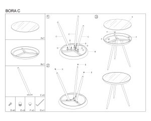STOC 4 BUC!!! MASUTA DE CAFEA BORA C, 41 CM, CROM, BLAT DIN STICLA OGLINDA SI CADRU DIN METAL, STIL MODERN - Img 2