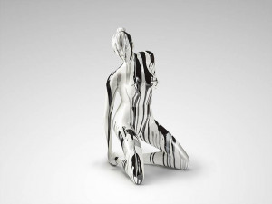 STOC!!! DECORATIUNE, DAMA, IN ALB/NEGRU, 56CM, STIL EXCLUSIVIST, COD 698139 - Img 7