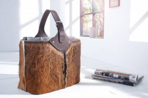 SUPORT PENTRU REVISTE DIN PIELE NATURALA HIDE 37750 DESIGN VINTAGE UNICAT - Img 4