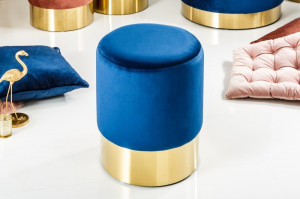 TABURET, BAROCK 38576 ALBASTRU/AURIU, DESIGN MODERN