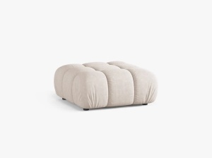 TABURET BELLIS, BEJ, CU TAPITERIE DIN TEXTIL STRUCTURAT LIBERTY, MICADONI - Img 2