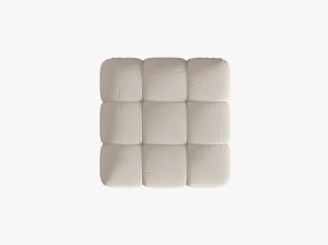 TABURET BELLIS, BEJ DESCHIS, CU TAPITERIE DIN TEXTIL 3D SONIC, MICADONI - Img 3