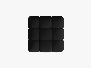TABURET BELLIS, NEGRU, CU TAPITERIE DIN TEXTIL 3D SONIC, MICADONI - Img 3