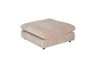 TABURET SUPER CONFORTABIL SOHO 100CM, REALIZAT DIN LEMN DE PIN SI MATERIAL TEXTIL, CULOARE BEJ, INVICTA INTERIOR - Img 1