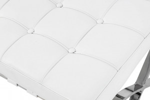 TABURET-SUPORT PENTRU PICIOARE BARCELON PRESTIGE PLUS ALB/CROM, STIL MODERN - Img 3
