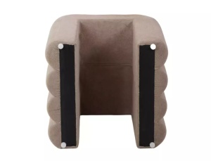 TABURET TICA, BEJ, TAP 253, CU TAPITERIE DIN TEXTIL, STIL MODERN - Img 4