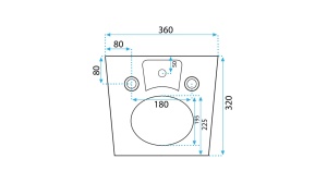 VAS BIDEU REA CARLO MINI EDGE SUSPENDAT, ALB/AURIU, DIN CERAMICA, CALITATE SUPERIOARA - Img 6