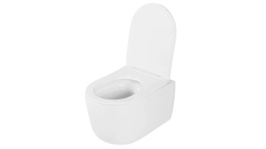 VAS DE TOALETA SUSPENDAT REA EDDY TORNADO RIMLESS FLAT N, ALB, DIN CERAMICA, CALITATE SUPERIOARA - Img 3