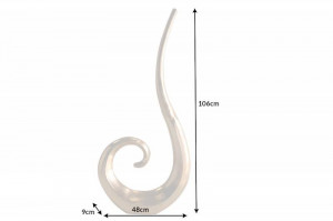 VAS DECORATIV, WAVE 106CM, METAL AURIU, COD 41566, DESIGN MODERN - Img 5