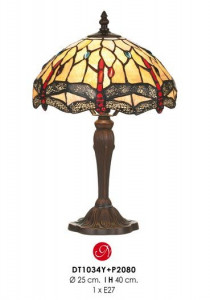 VEIOZA DEOSEBITA TIFFANY, COD KDT1034Y+P2080, DIN METAL SI STICLA