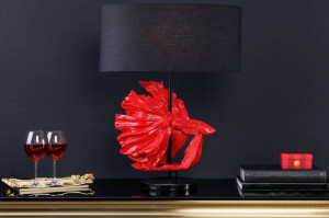 VEIOZA, FISH CROWNTAIL 60CM, NEGRU/ROSU, COD 43171, POLIRASINA SI TEXTIL - Img 3
