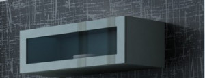 VITRINA LIVING CU LED VIGO 90 GRI DESIGN MODERN CM