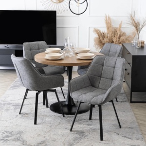 10 BUCX MASA CAFENEA 100CM, ARTIM MEBLE, REALIZATA DIN MDF METAL, DIVERSE NUANTE, STIL MODERN - Img 4