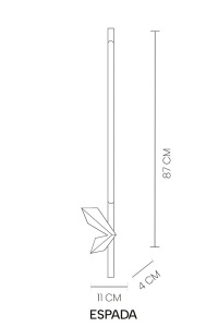 APLICA ESCADA AURIE, CU LED, CONFECTIONATA DIN METAL, STIL MODERN - Img 6