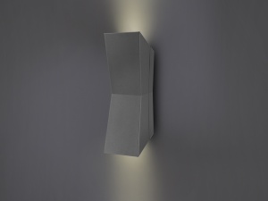 APLICA EXTERIOR KEOPS, 24 CM, GRI INCHIS/OPAL, DIN ALUMINIU SI STICLA, STIL MODERN - Img 2