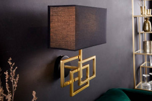 APLICA, LEONOR DIN TEXTIL SI METAL, NEGRU/AURIU, DESIGN DEOSEBIT - Img 2