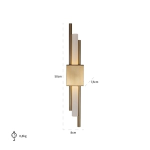 APLICA MYLAS GOLD, ML-0010, CONFECTIONATA DIN ACRIL SI METAL, STIL MODERN - Img 2