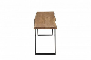 BANCUTA, ORGANIC ARTWORK 155CM, LEMN MASIV/ METAL, COD 43365, DESIGN INDUSTRIAL - Img 2