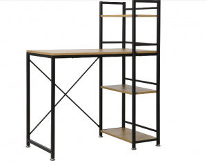 BIROU B-036, STEJAR/NEGRU MAT, DIN METAL SI PLACA LAMINATA, STIL MODERN, SIGNAL - Img 2