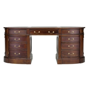 BIROU DE LUX CAMBRIDGE II 180CM, DIN LEMN MASIV, CULOARE MARO, ARTIM SELECTION