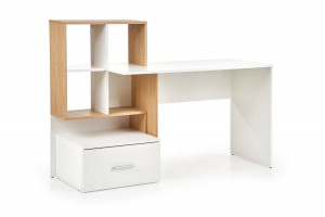 BIROU GROSSO, STEJAR AURIU/ALB, DIN MDF LAMINAT, STIL MODERN - Img 8