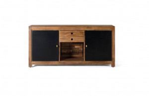 BUFET 160CM, NATURAL/NUC, LEMN MASIV DE MANGO, PRODUS REALIZAT MANUAL GINER Y COLOMER - Img 2