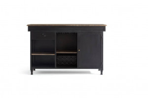BUFET 173CM, CULOARE NEGRU/NATUR, DIN LEMN DE MANGO SI METAL, GINER Y COLOMER - Img 3