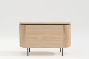 BUFET, ATELIER 120CM, FURNIR DIN LEMN DE STEJAR SI PICIOARE DIN METAL, CULOARE NATUR, ARTIM GROUP SELECTION