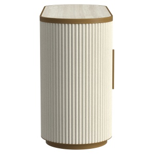 BUFET DINING TIVOLI, REALIZAT DIN METAL, LEMN, MDF, CERAMICA SI TEXTIL, CULOARE ALB, DESIGN DEOSEBIT, RICHMOND INTERIORS - Img 4