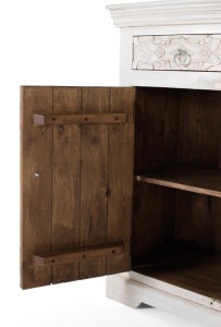 BUFET LIVING 180CM, COD 1517, DIN LEMN DE MANGO, ALB ANTICHIZAT, ARTIM GROUP SELECTION - Img 6