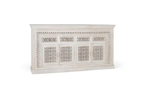 BUFET LIVING 190CM, COD 1514, DIN LEMN DE MANGO, ALB ANTICHIZAT, ARTIM GROUP SELECTION - Img 3