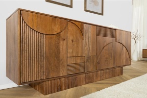BUFET LIVING, ART DECO 170CM, LEMN DE MANGO, 3D, CULOARE MARO ANTICHIZAT, ARTIM GROUP SELECTION - Img 10