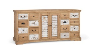 BUFET LIVING DIN LEMN 160CM, COD 2352, LEMN DE MINDI SI METAL, ARTIM GROUP SELECTION - Img 2