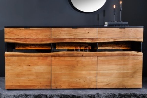 BUFET LIVING GRAND ACACIA 180CM, LEMN DE SALCAM SI ILUMINARE LED, CANTURI NATURALE, ARTIM GROUP SELECTION - Img 7