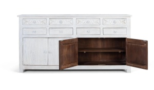 BUFET LIVING LAHORE 200CM, DIN LEMN DE MANGO, CULOARE ALB ANTICHIZAT, ARTIM GROUP SELECTION - Img 3