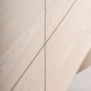 BUFET LIVING PRAYSSAC 220CM, REALIZAT DIN LEMN FURNIR DE STEJAR, FINISAJ CREM, VICAL HOME - Img 4