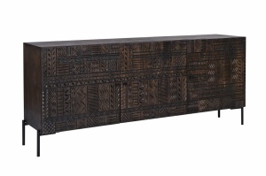 BUFET LIVING, TRIBAL 180CM, LEMN DE MANGO ANTICHIZAT, MARO INCHIS, ARTIM GROUP SELECTION - Img 2
